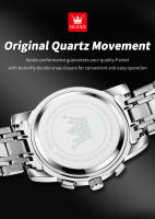 Reloj De Pulsera Masculino OLEVS 2856 Multifuncional Cronógrafo Original Cuarzo Fase De La Luna 24 Horas Resistente Al Agua - details 12