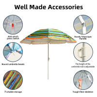 S7 STAR Sombrilla Playa Multicolor, Sombrilla Plegable Grande 220cm, Sombrilla Ligera con Bolsa Transporte, Protecciíon UV 50 Sombrilla Exterior con Tubo Aluminio, Ideal para Aire Libre / Playa/ Verano - details 3