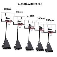 Raycool Canasta de baloncesto para adultos Stars 700  Aro de basket ajustable de 2,45 m a 3,05 m  Base con capacidad de 125 kg - details 0