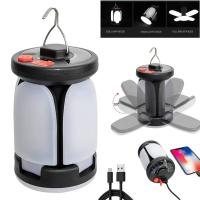Lámpara De Camping LED Solar Recargable 4500mAh 1000LM Banco De Energía Plegable 6 Modos De Luz Para Camping Pesca Emergencia - details 19