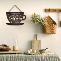Cartel De Madera Para Café Y Té Decoración Rustica Para Cocina Y Comedor Bar De Café Estilo Americano Adorno Para Pared Del Hogar - details 4