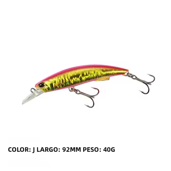 2PCS Señuelo De Pesca Duro 92mm/40g Minnow Para Bass Y Agua Salada Con Diseño Realista Para Atraer Grandes Peces - 1