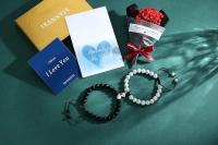 Pulseras a juego Pulseras de pareja Relación eterna Pulseras para él y para ella Pulsera de amor Joyas con piedras preciosas Regalos de San Valentín - details 1