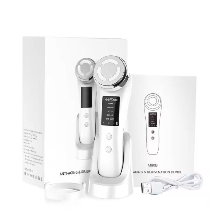 Masajeador Facial de radiofrecuencia EMS de alta frecuencia, aparato de belleza para arrugas, lifting de microcorriente RF, removedor de estiramiento de la piel - 1