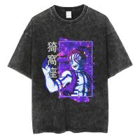 Camiseta Hip Hop Streetwear Para Mujer Estampado De Anime Demon Slayer Oversize Algodón Camiseta De Verano Tops Con Cuello Redondo - details 7