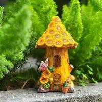Luz Solar Decorativa Para Casa De Árbol De Resina Adorno Pequeño Para Jardín Patio Balcones Y Caminos Exteriores - details 5