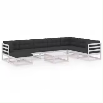 VIDAXL conjunto de muebles con cojines en color gris antracita para jardines y terrazas vida xl - 1