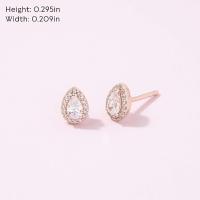 Pandora Timeless - Pendientes de tuerca chapados en oro rosa de 14 quilates con circonita cúbica,Incluye Caja Original - details 3