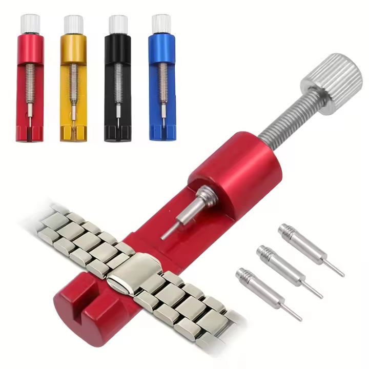 Juego De Herramientas Para La Reparación Y Instalación De Relojes Con Correa De Metal Ajustador De Medidor Modificación De Longitud Herramienta De Desmontaje De Cadena De Acero - 1