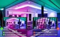 Luz De Techo Revestida Inteligente LED 6 Pulgadas 10W 1050 LM Luz Natural 5000K RGB Dimmable Por Alexa Y APP 16 Millones De Colores - details 3