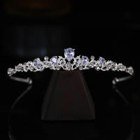 Diadema De Boda En Plata Con Zirconia Y Cristales Adorno De Cabeza De Moda Para Mujeres Cumpleaños Y Fiestas Accesorio De Cabello Con Rhinestones - details 3