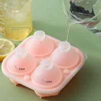 Molde De Hielo En Forma De Rosa 3D Con 4 Agujeros Molde De Silicona Para Cubitos De Hielo Y Balones Herramientas De Cocina Para El Bar - details 7