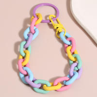 Llavero De Plástico Acrílico Colorido En Cadena Creativo Hecho a Mano Antipérdida Para Teléfono Móvil Para Mujeres Y Niñas Joyería DIY Regalos - details 3