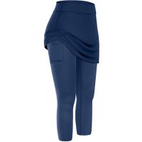 Pantalones Deportivos De Yoga Para Mujer Leggings Con Falda Y Bolsillos Cintura Elástica Ajuste Grande Talla Grande - details 1