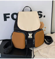 Mochila pequeña y sencilla de ocio para mujer, estilo nuevo de verano, mochila de color contrastante a la moda para estudiantes universitarios, bolso de viaje de ocio. - details 4