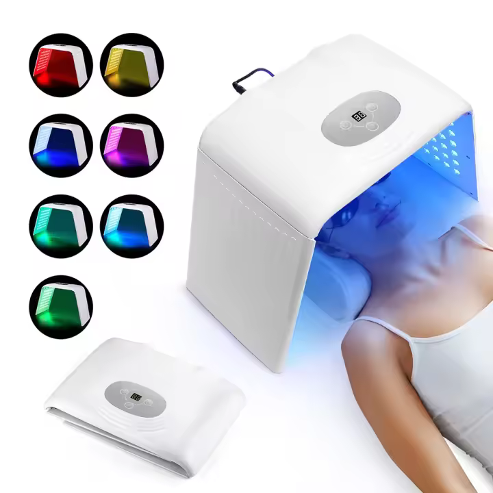 Máquina De Fotón LED De 7 Colores Plegable Para El Hogar Y Salón Máscara De Luz LED Para El Rostro Y Cuerpo Dispositivo De Belleza Para El Cuidado De La Piel - 1