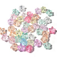 50pcs Estrellas De Cinco Puntos De Acrílico Transparentes 11mm Colores Para Joyería DIY Pulseras Collares Accesorios - details 5