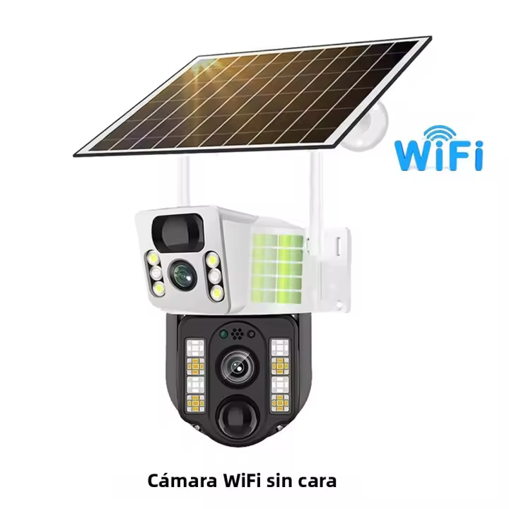 Cámara Solar WiFi/4G IP CCTV De Vigilancia Exterior Con Monitor De Batería Detección Humana Y PIR Protección De Seguridad Para El Hogar - 1