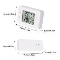 Termómetro De Nevera Y Congelador Digital Con Alarma Auditiva Sensor De Temperatura Mín/Max Mostrador Interior Exterior LCD - details 9