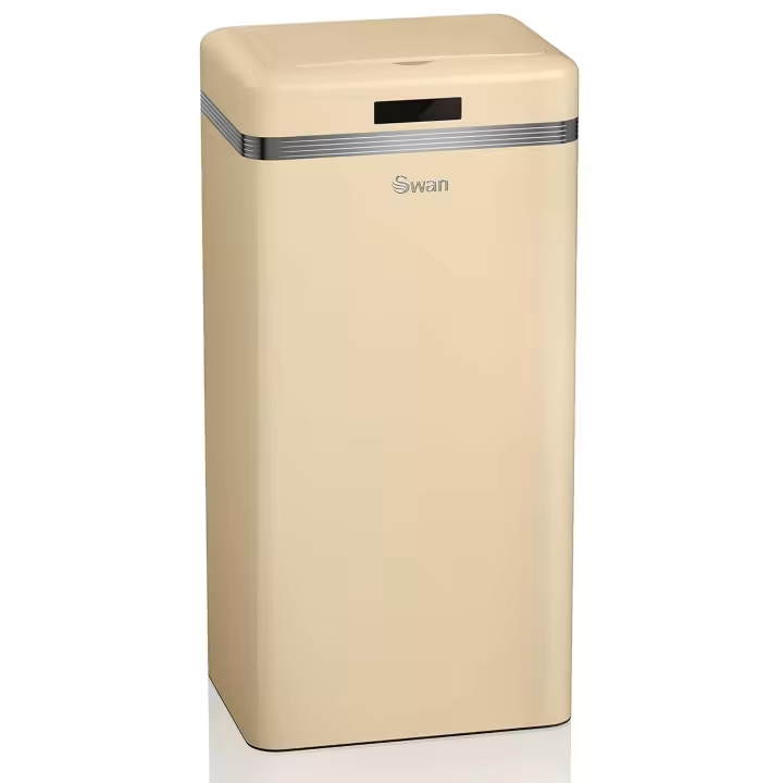 SWAN SWKA4500CNEU Cubo de Basura Cocina Automático, Sensor de Movimiento, 45L, Metálico, Papelera Reciclaje, , Crema - 1