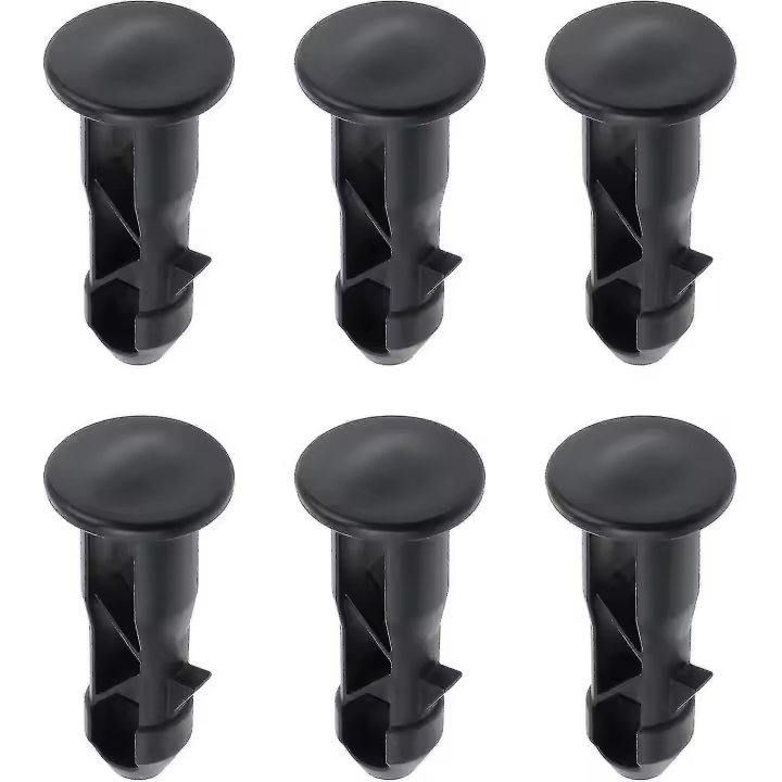 3 Pairs Hinge Bolts Hinge Pins For Trash Can Lid Bins To Fit 240/120/100/60l Outdoor Dustbins, 65mm X 18mm, Black Plastic - 1