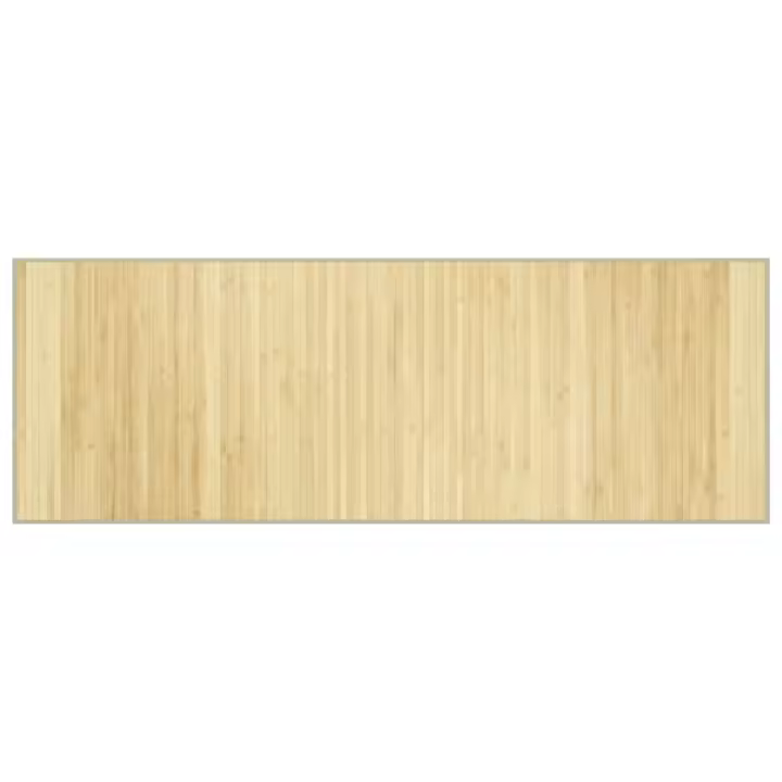 vidaXL Alfombra rectangular bambú 70x200 cm Color Negro,  Natural,  Marrón y mas Alfombras de área  Alfombra de Piso para Sala de Estar Dormitorio Habitación Salón - 1