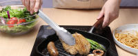 Pinzas De Alimentos De Acero Inoxidable Para BBQ Pinzas De Cocina Con Mano De Silicona Resistentes Al Calor Antióxido Y Antirroto Para Ensalada Y Pan - details 8