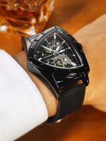 Reloj Mecánico De Lujo Para Hombre WINNER Deportivo Con Esqueleto Luminoso Y Correa De Goma Resistente Al Agua Y Al Shock - details 17