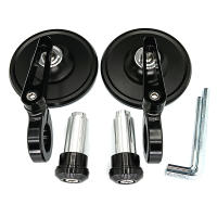 Espejos Retrovisores Traseros De Motocicleta Universales Para Manillar Redondo 7/8 Pulgadas Accesorios Para Bicicletas 2Pcs/Pareja - details 2