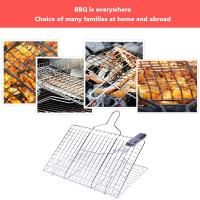 Cesta De Barbacoa Antiadherente En Acero Inoxidable Malla De Sopa Para Carne Y Verduras Herramienta De Barbecue Al Aire Libre - details 6