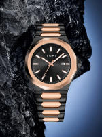 Reloj De Negocios TOMI De Lujo Para Hombres Con Caja De Regalo Caja De Acero Inoxidable De Color Rosa Oro Versátil Y Sencillo Movimiento Cuarzo - details 6