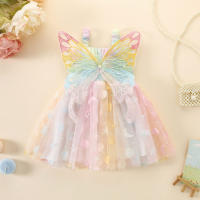 Vestido De Enredadera Para Niña Verano Con Enredaderas Y Mariposa Tamaño 0-3 Años Material Poliéster Estilo Encantador - details 2