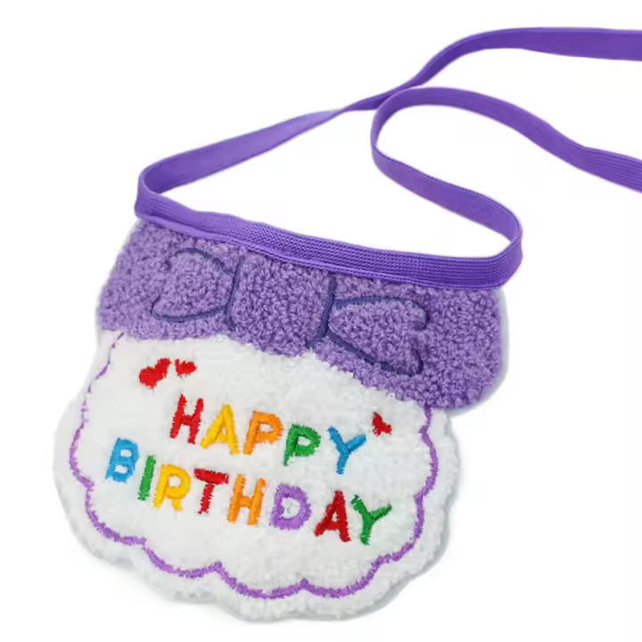 1pc Bandana Para Mascotas Gatos Y Perros Con Bordado De Cumpleaños Colorido Accesorios De Ropa Para Fiesta Supplies TMZ - 1
