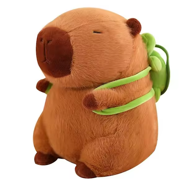 Plush animal Capybara, cute pillow, creative funny ugly cute doll. - 1
