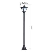Outsunny Farol Solar de Jardín IP44 Lámpara de Pie con Luces Inteligentes LED para Exteriores Patio Terraza 15x15x120 cm Negro - details 2