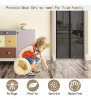 Cortina Mosquitera Para Puertas,  Mosquitera Imantada Puerta 90x210cm Tejido Súper Fino Para Dejar Pasar El Aire, Cierre Magnético Automático Que Evita el Paso de Insectos, Fácil de ensamblar - details 2