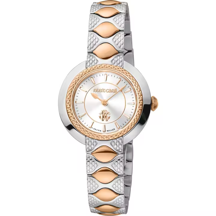Reloj de pulsera Roberto Cavalli by Franck Muller - RV1L180M0061 correa color: Oro rosa Gris plata Dial Gris plata Mujer - 1