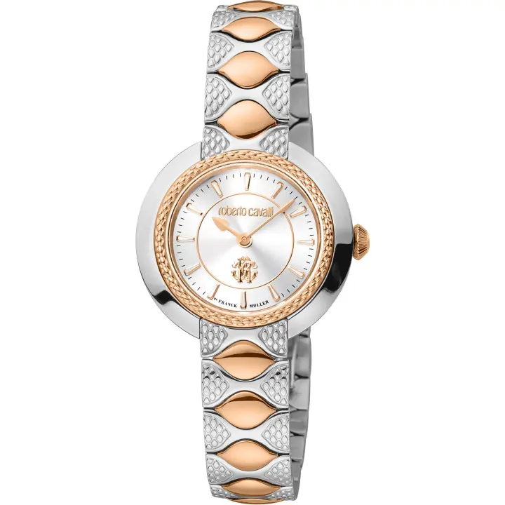 Reloj de pulsera Roberto Cavalli by Franck Muller - RV1L180M0061 correa color: Oro rosa Gris plata Dial Gris plata Mujer - 1