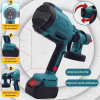 pistola pulverizadora de pintura electrica HVLP, 800ml pistola de pintura para paredes de casa spray pulverizador de agua, boquilla aerografo Muebles de jardín herramientas de pintura prostormer - details 4