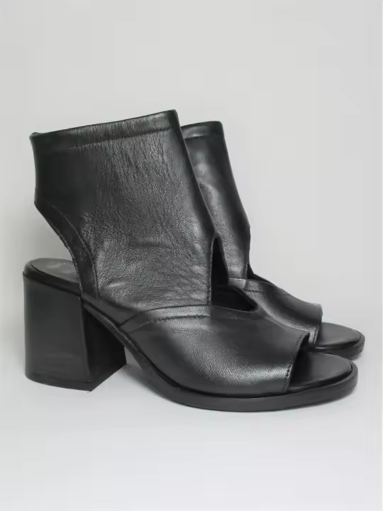 Sandalia de cuero para Mujer MJUS P04001 Negro - 1