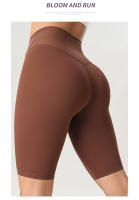 Shorts De Yoga High Waisted Butt Lifting Leggings De Color Puro Para Mujer Pantalones De Ciclismo Para Gimnasio Y Pilates Entrenamiento Cinco Pantalones - details 4