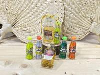 Lote de 10 miniaturas de bebida en chupito de cristal y botella de chicles para regalo con lazo - Detalles para invitados de Boda, comuniones, bautizos - details 7