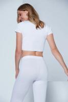 fussy leggins deportivas informales para mujer, pantalones elásticos ajustados, blanco, negro - details 1