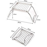 Soporte De Estufa De Acero Inoxidable Para Camping Portátil Y Plegable Mini Juego De Barbacoa Relleno De Tenedor Para Sopas Y Platos - details 5