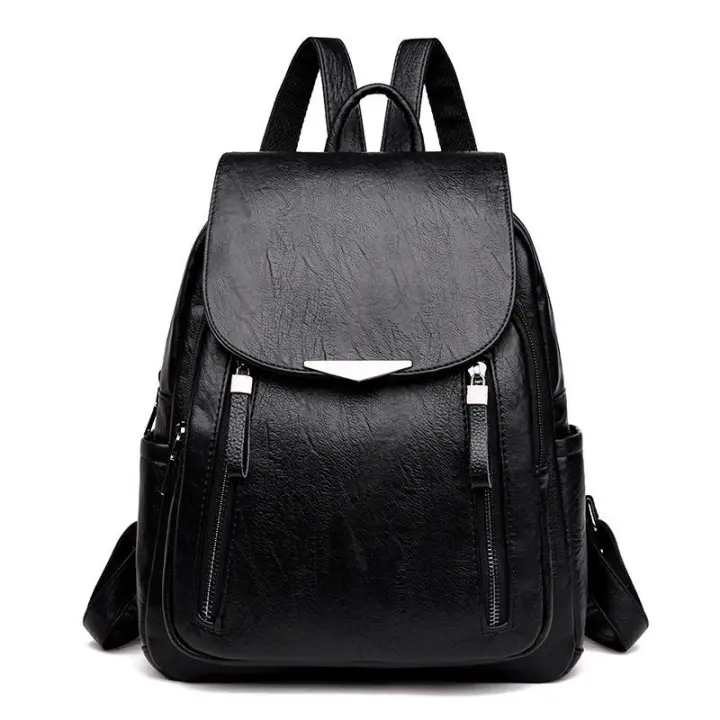 Mochila antirobo de cuero para Mujer, bolsos escolares de gran capacidad, bolsos de viaje, diseñador de lujo, fashion - 1