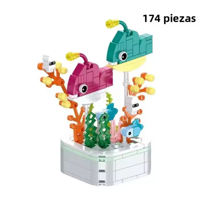 Bloques De Construcción 3D De Tulipán Perpetuo Decoración De Hogar Regalos Para Niños Y Adultos Material PVC Compatible Con Lego - 1