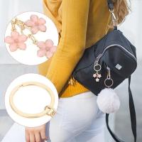 2 lllaveros con diseño de Flor Dorada, bonitos accesorios de coche, accesorios para Llaves, Bolsa de reglio para muje - details 0