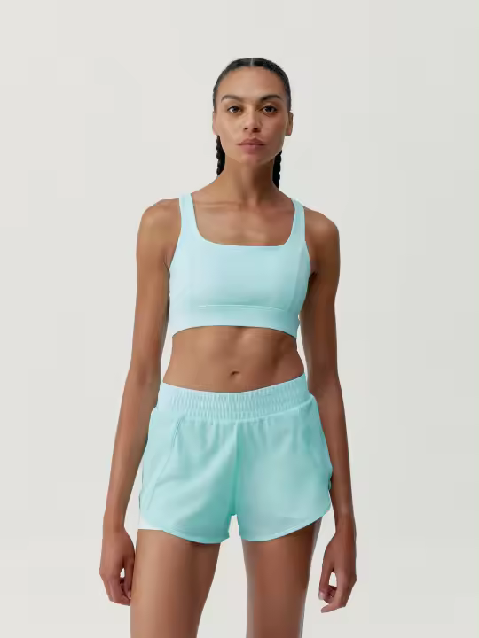 Born Living Yoga Top Padma 2.0 Wave/White Chalk - 1