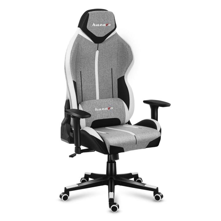 Gaming chair Huzaro Force 7.9 in gray mesh with ergonomic design, adjustable headrest, breathable material, and high back for ultimate comfort during long gaming sessions, ideal for gamers and home office use.