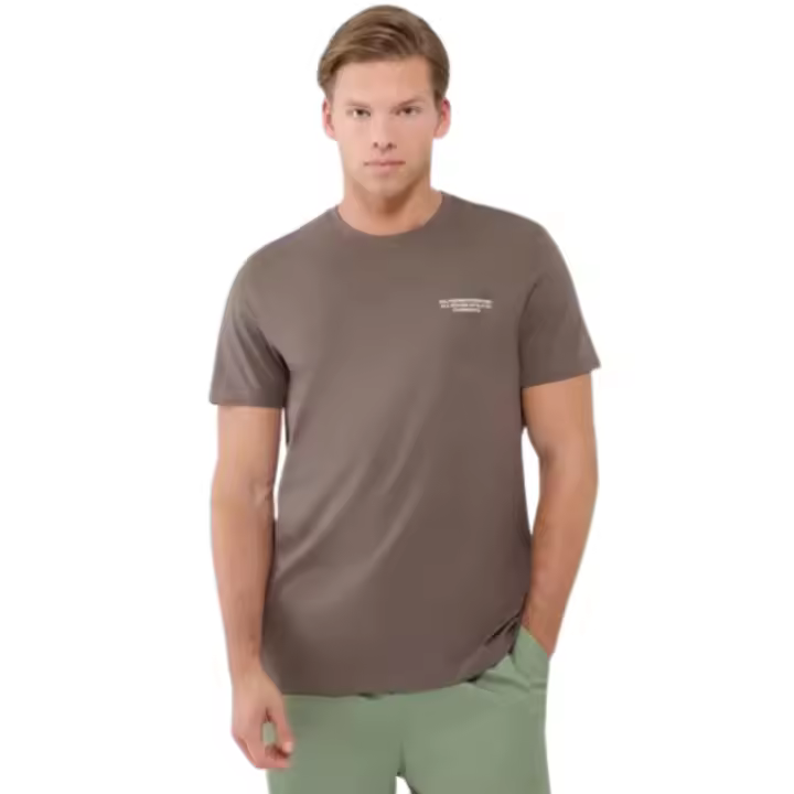 Camiseta Hombre 4F TTSHM1974-80S. Marrón Oscuro. - 1